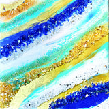 Ocean Blue Geode Poster och Canvastavla
