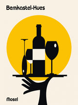 Mosel Wine Minimalist Print Poster och Canvastavla