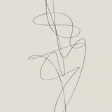 Beige Abstract Poster och Canvastavla