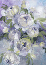 Sady painterly florals in violet Poster och Canvastavla