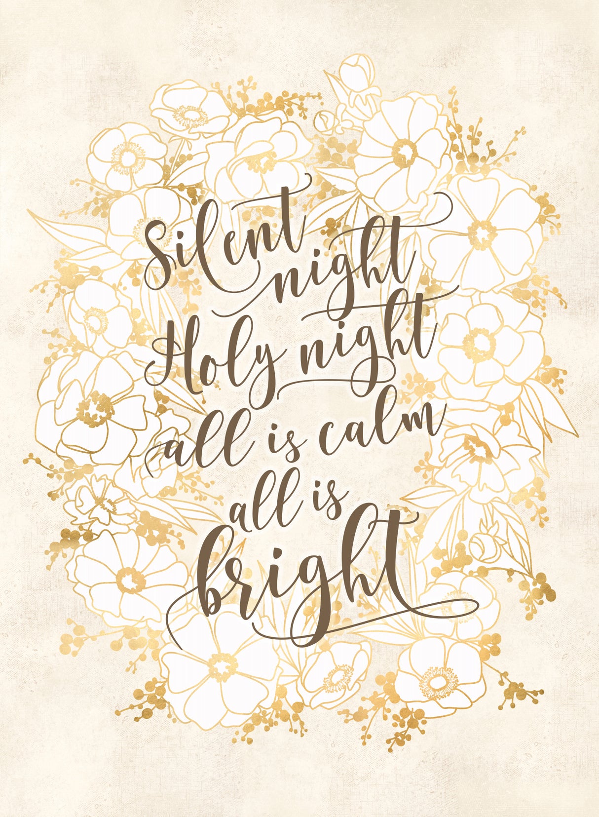 Silent night - vintage vanilla Poster och Canvastavla
