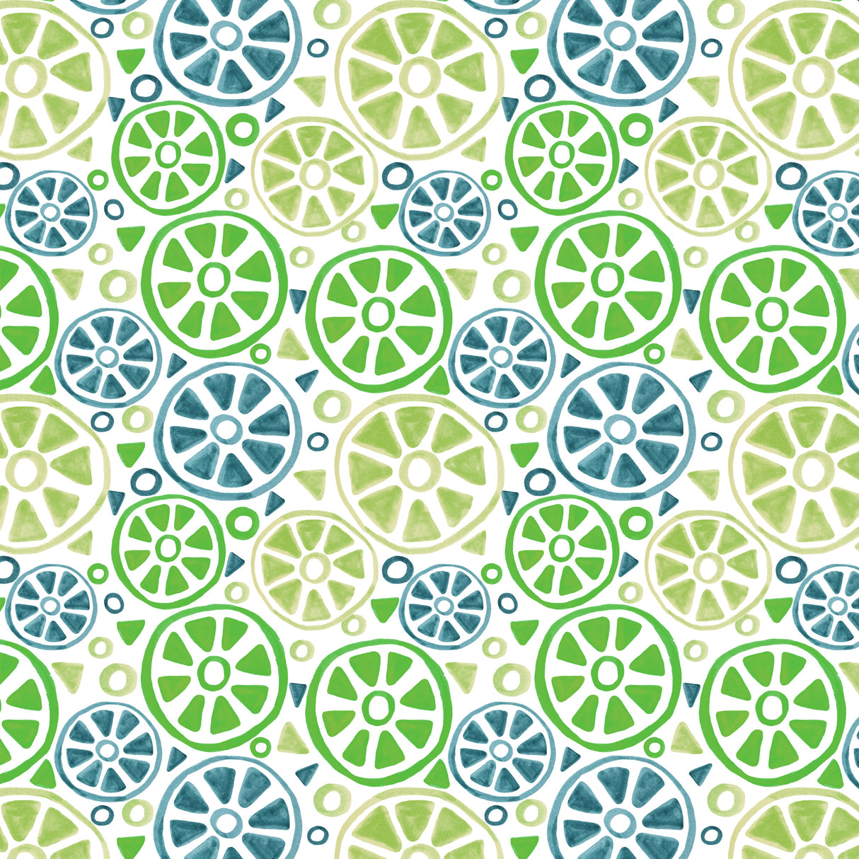 Navy Olive Green Slices Poster och Canvastavla