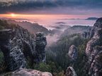 Sunrise on the Rocks Poster och Canvastavla