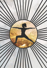 Black Gold Sun Yoga 3 Poster och Canvastavla