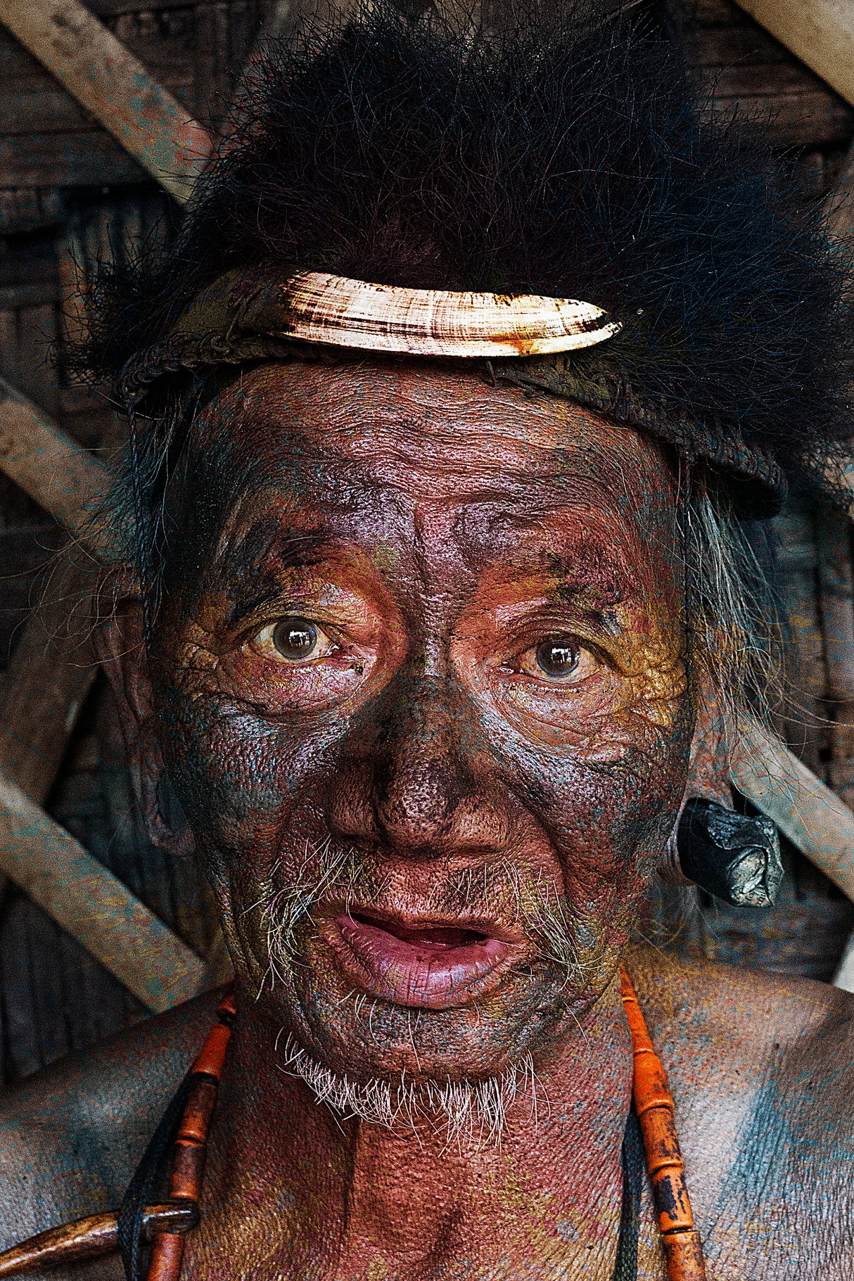 Tattooed Konyak Headhunter Poster och Canvastavla