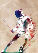 Fencing Sport Art 5 Poster och Canvastavla