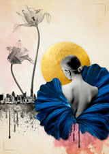 Lady in a Blue Dress Poster och Canvastavla
