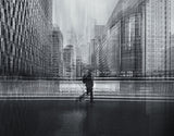 Silent rain in the city Poster och Canvastavla