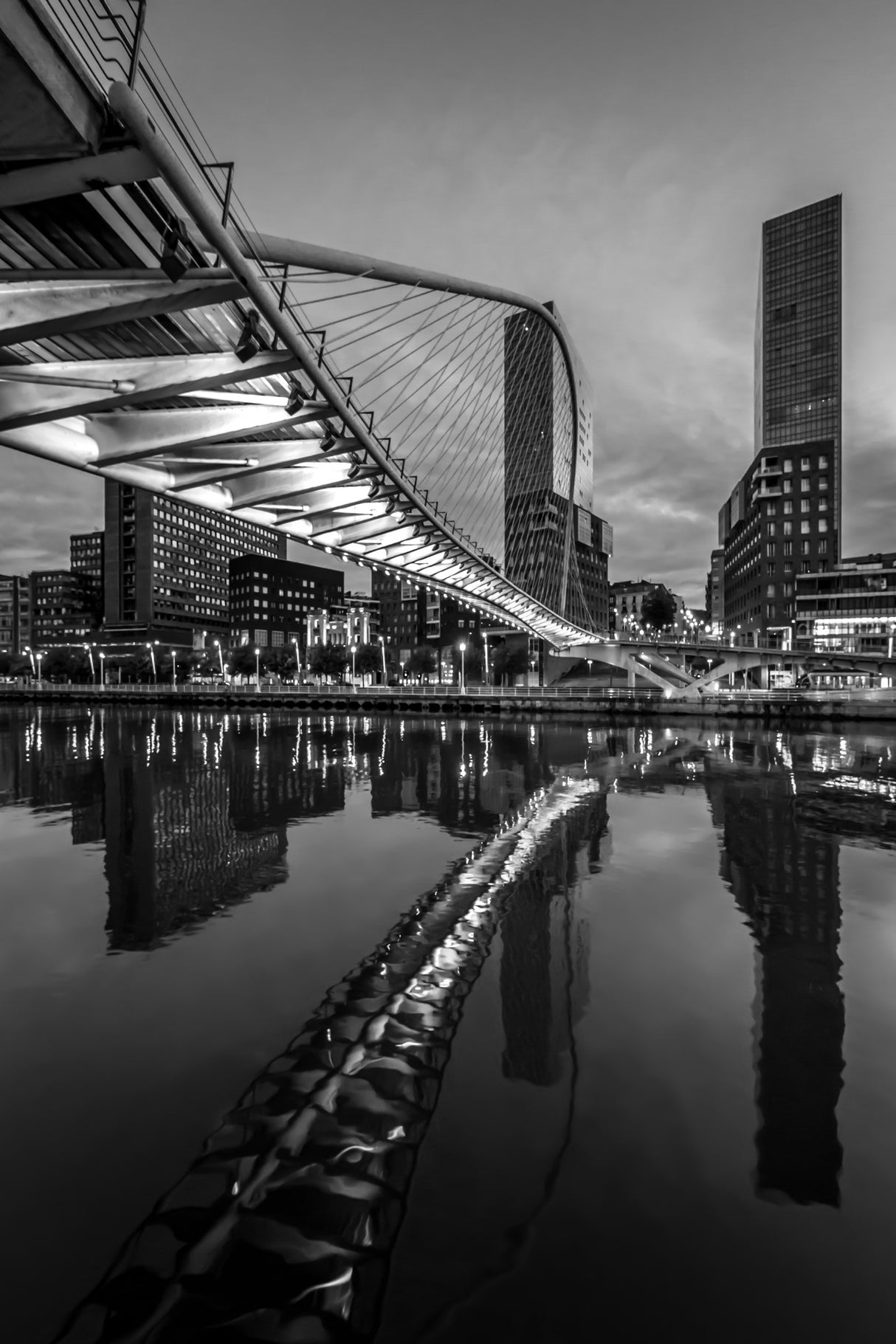 The city, the river, and the bridge Poster och Canvastavla