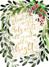 Silent night watercolor bouquet Poster och Canvastavla