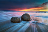 Moeraki Boulders Poster och Canvastavla