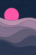Minimal Pink Sunset #3 Poster och Canvastavla