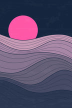Minimal Pink Sunset #3 Poster och Canvastavla