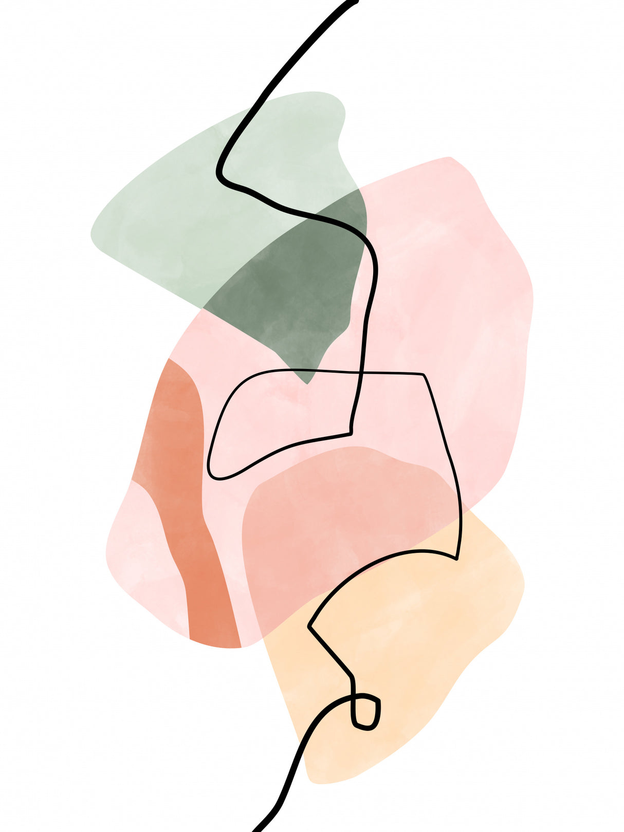 3x4 Aspectratio Pinkgreen29 Poster och Canvastavla