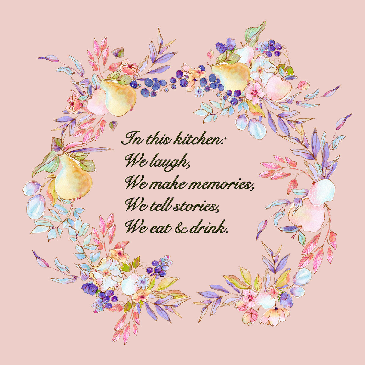 Quote Art for Kitchen 3 Poster och Canvastavla