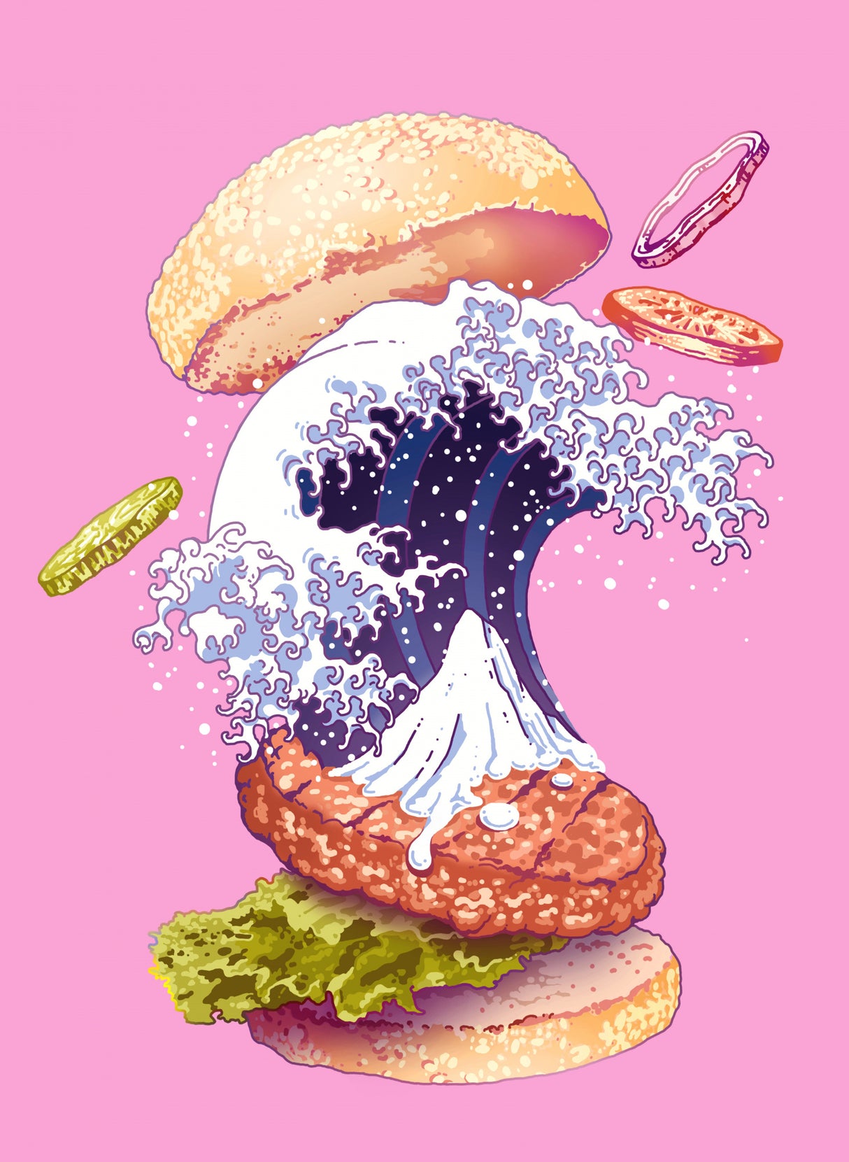 kanagawa burger Poster och Canvastavla