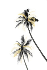 Palm Tree Black, White and Gold 02 Poster och Canvastavla