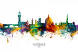 Florence Italy Skyline Poster och Canvastavla