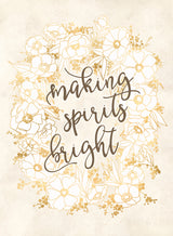 Making spirits bright - vintage vanilla Poster och Canvastavla