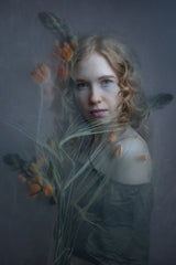 orange flowers Poster och Canvastavla