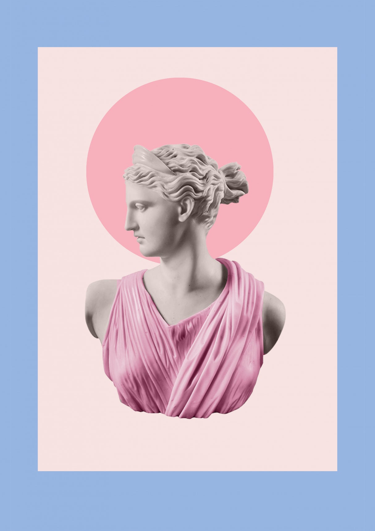 Artemispowderbluepink Ratioiso Poster och Canvastavla