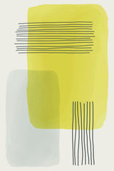 Yellow Watercolor Shapes Series #1 Poster och Canvastavla