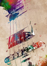 Guitar music art 6 Poster och Canvastavla