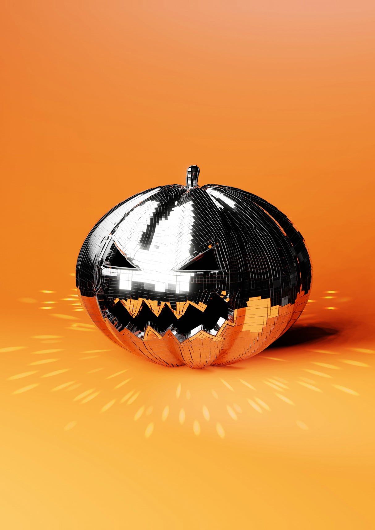 Disco Pumpkin Poster och Canvastavla
