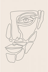Abstract Face Lines #1 Poster och Canvastavla