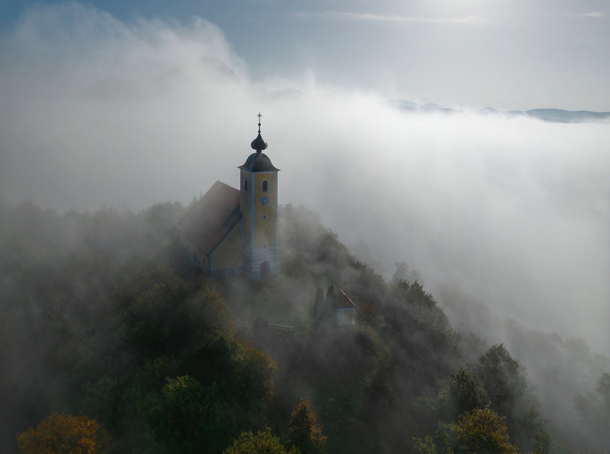 Foggy morning Poster och Canvastavla