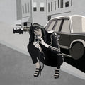 French Photographer Girl Poster och Canvastavla