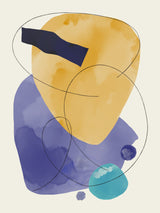 Watercolor Organic Shapes 2 Poster och Canvastavla