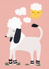 Happy Poodle Poster och Canvastavla