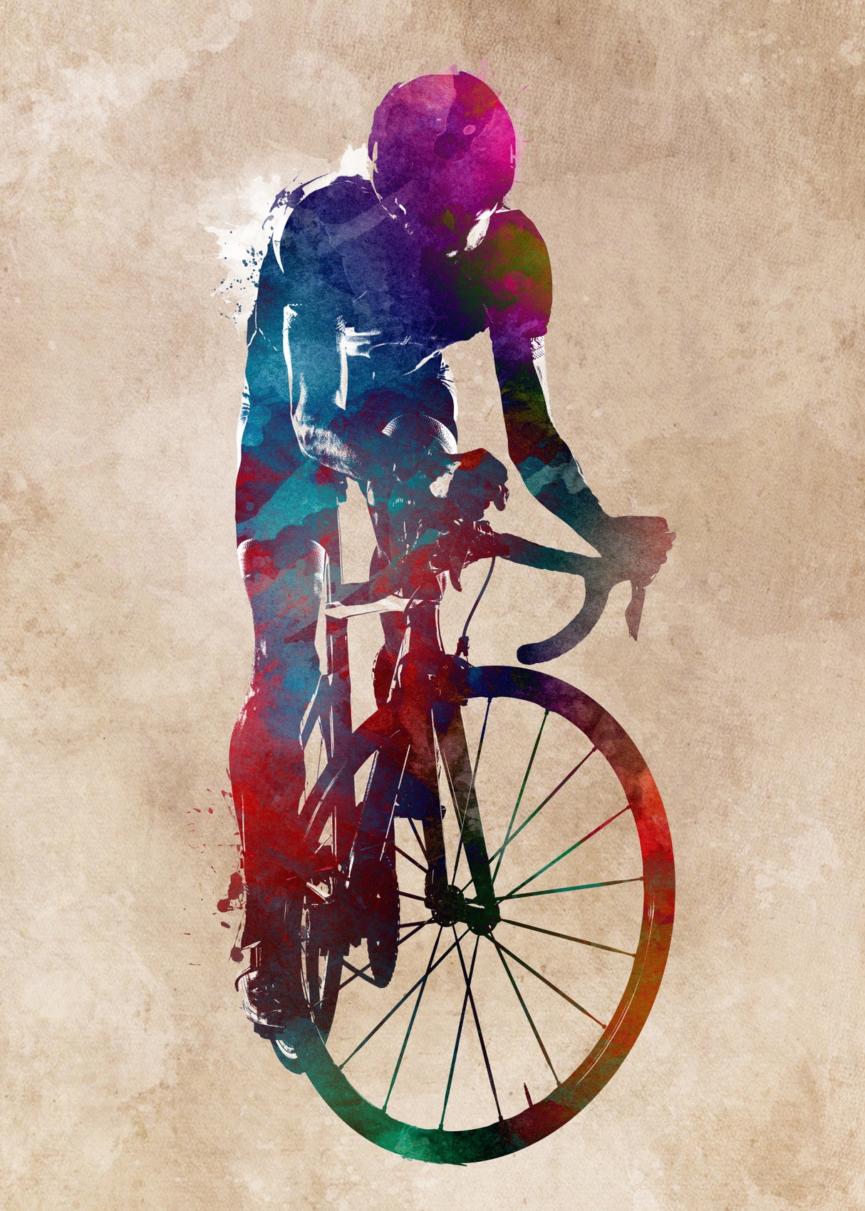 Cycling sport art 22 Poster och Canvastavla
