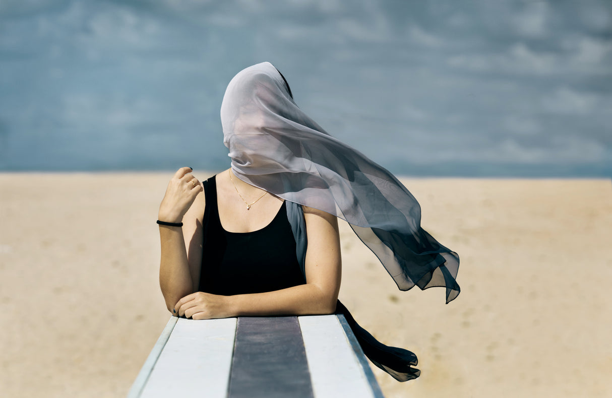 Strange portrait at the beach Poster och Canvastavla