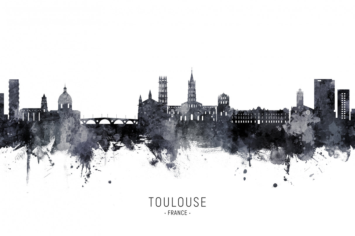 Toulouse France Skyline Poster och Canvastavla