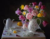 Still life with spring flowers Poster och Canvastavla