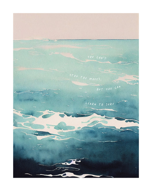 Learn To Surf Poster och Canvastavla