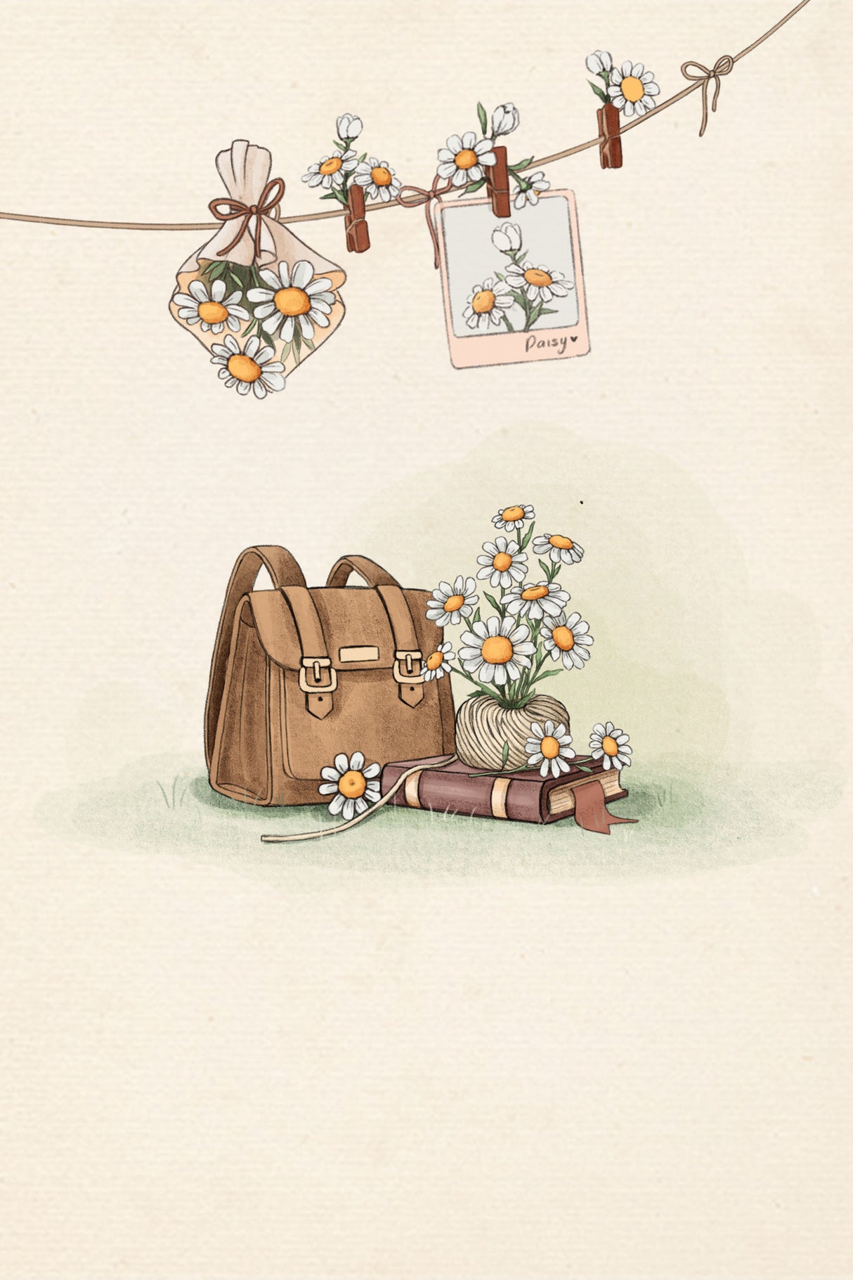 White Daisy Flower Poster och Canvastavla