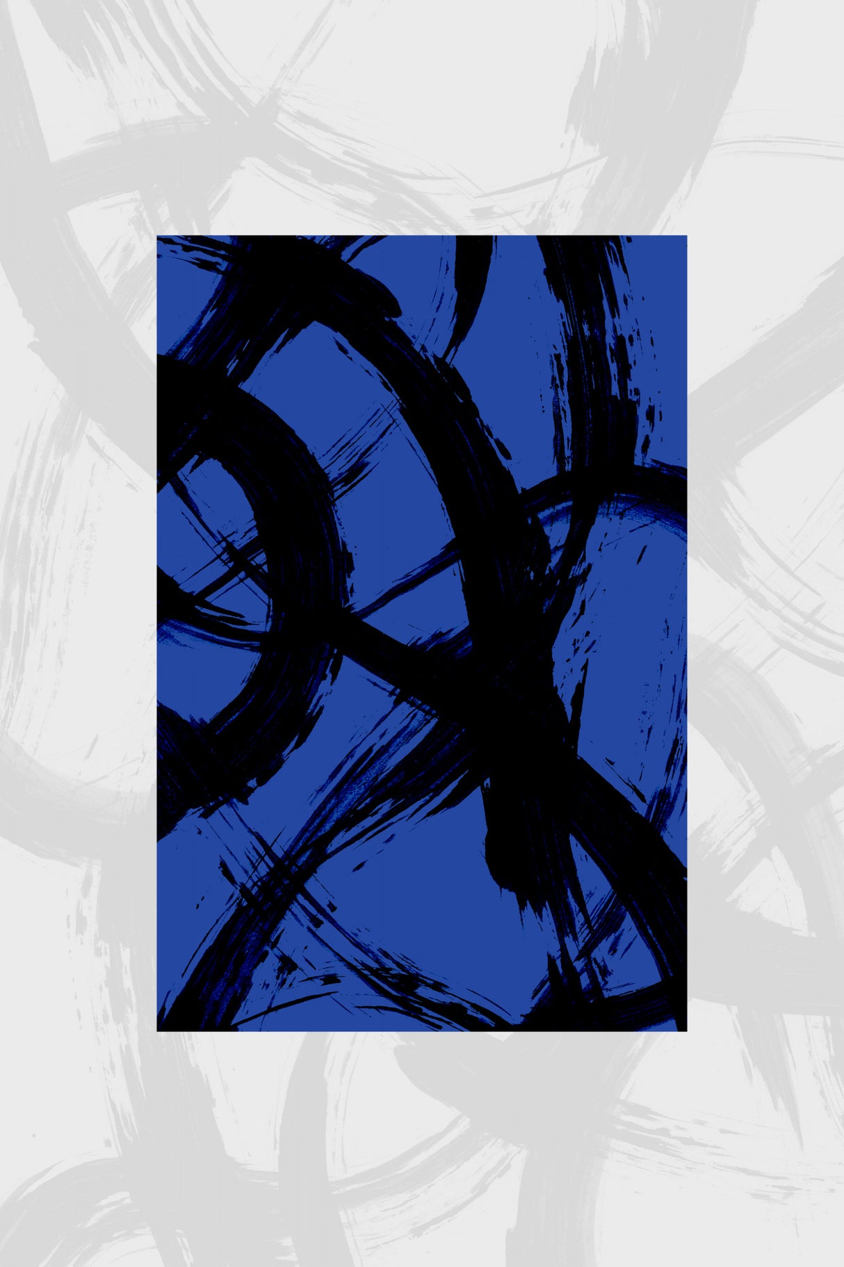Abstract Brush Strokes 98Y Poster och Canvastavla