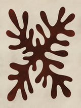 Minimal Black Coral Study Poster och Canvastavla