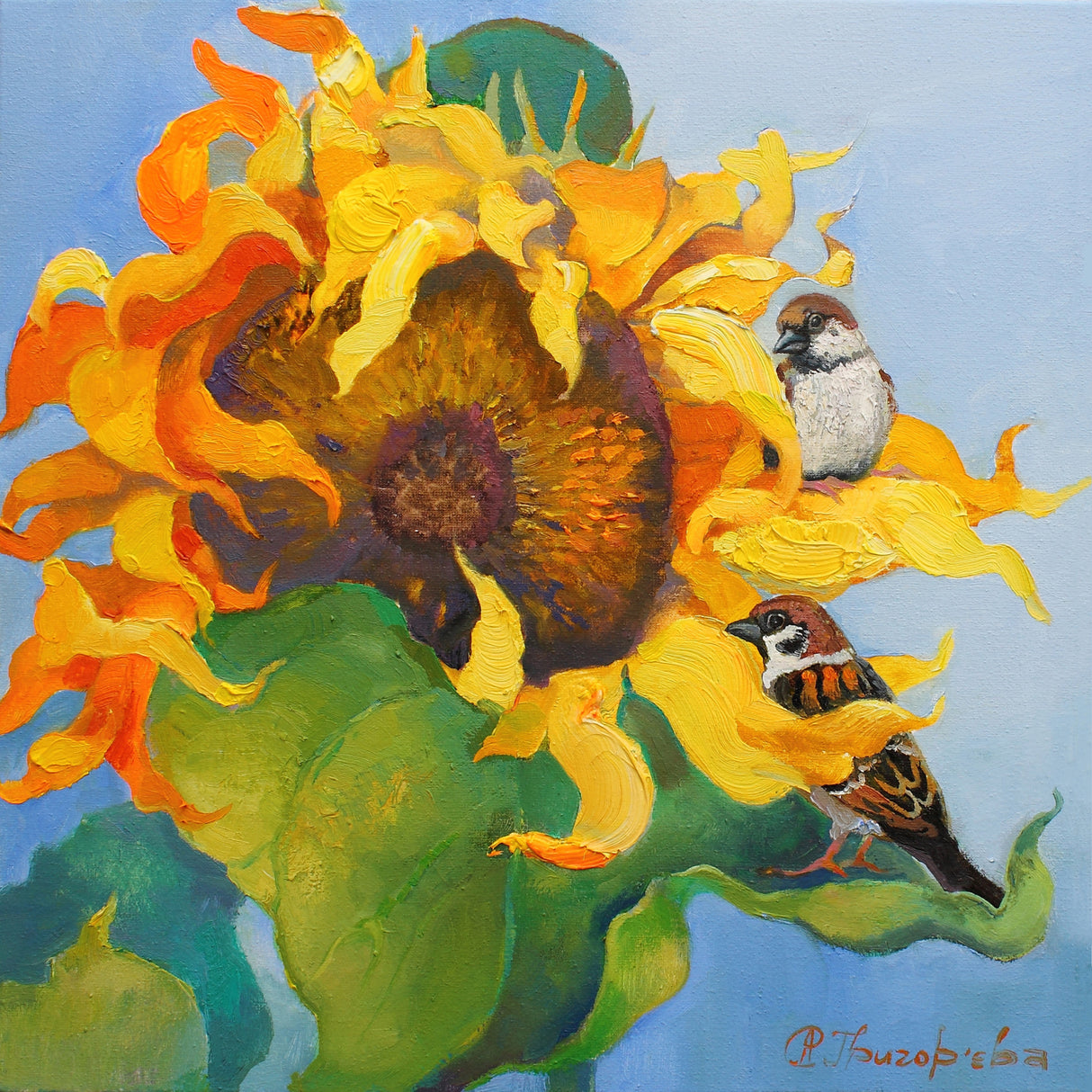 Summer Day On Sunflower Poster och Canvastavla