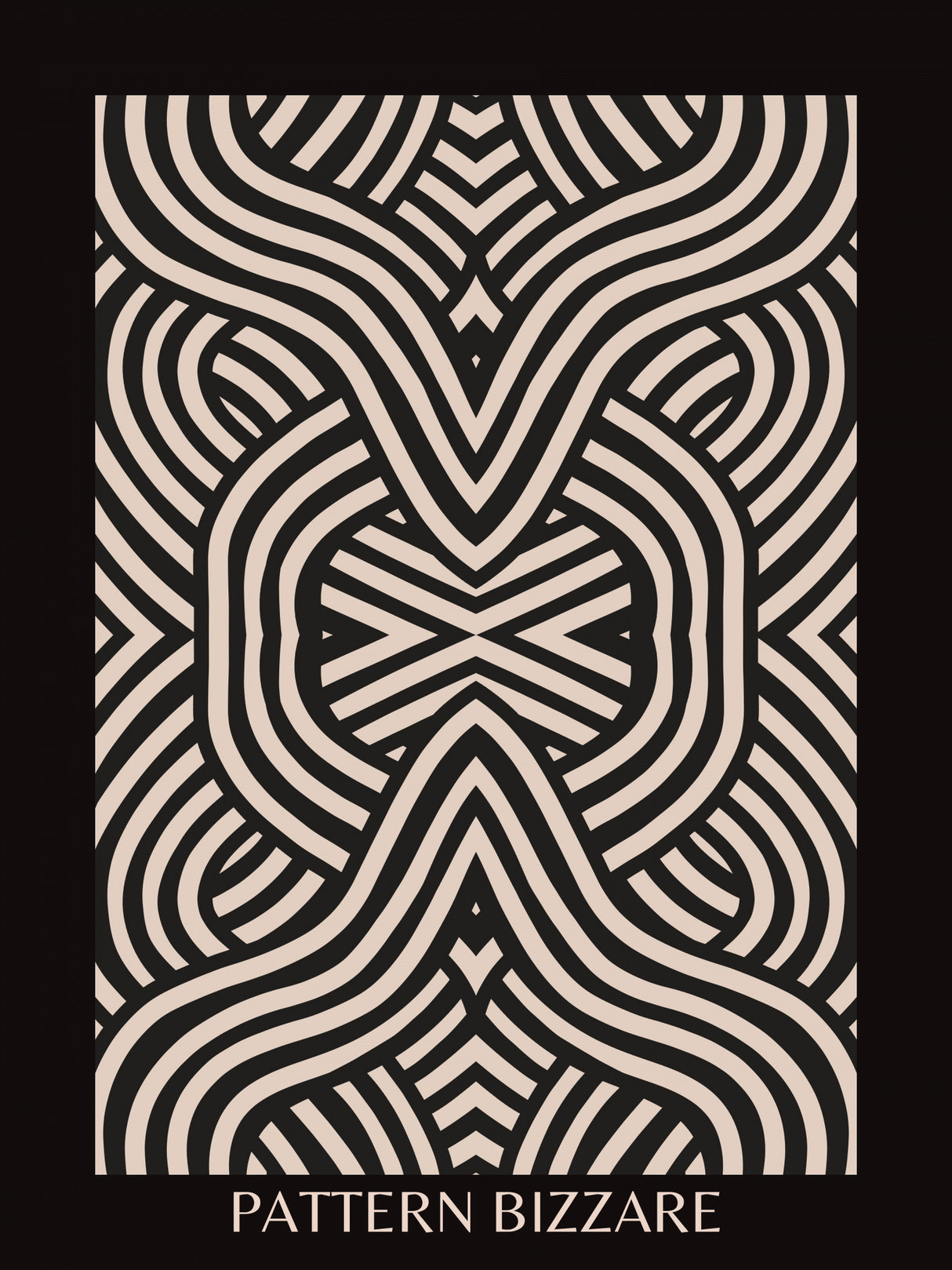 Black Pattern Bizarre 2 Poster och Canvastavla