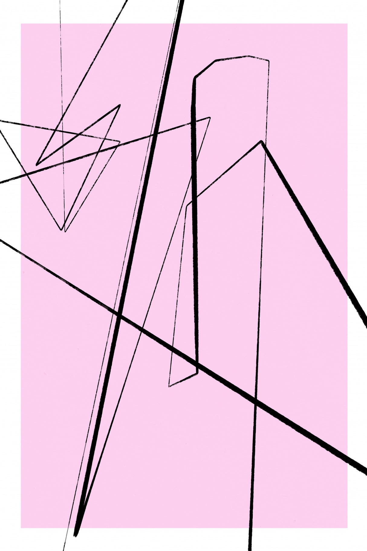 Angular Lines No 10 Poster och Canvastavla