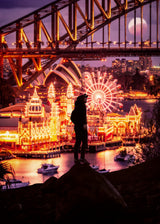 Sydney Harbor Bridge At Night Poster och Canvastavla
