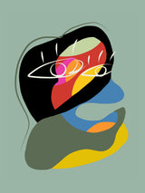 Multicolor Abstract Portrait Poster och Canvastavla