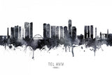 Tel Aviv Israel Skyline Poster och Canvastavla