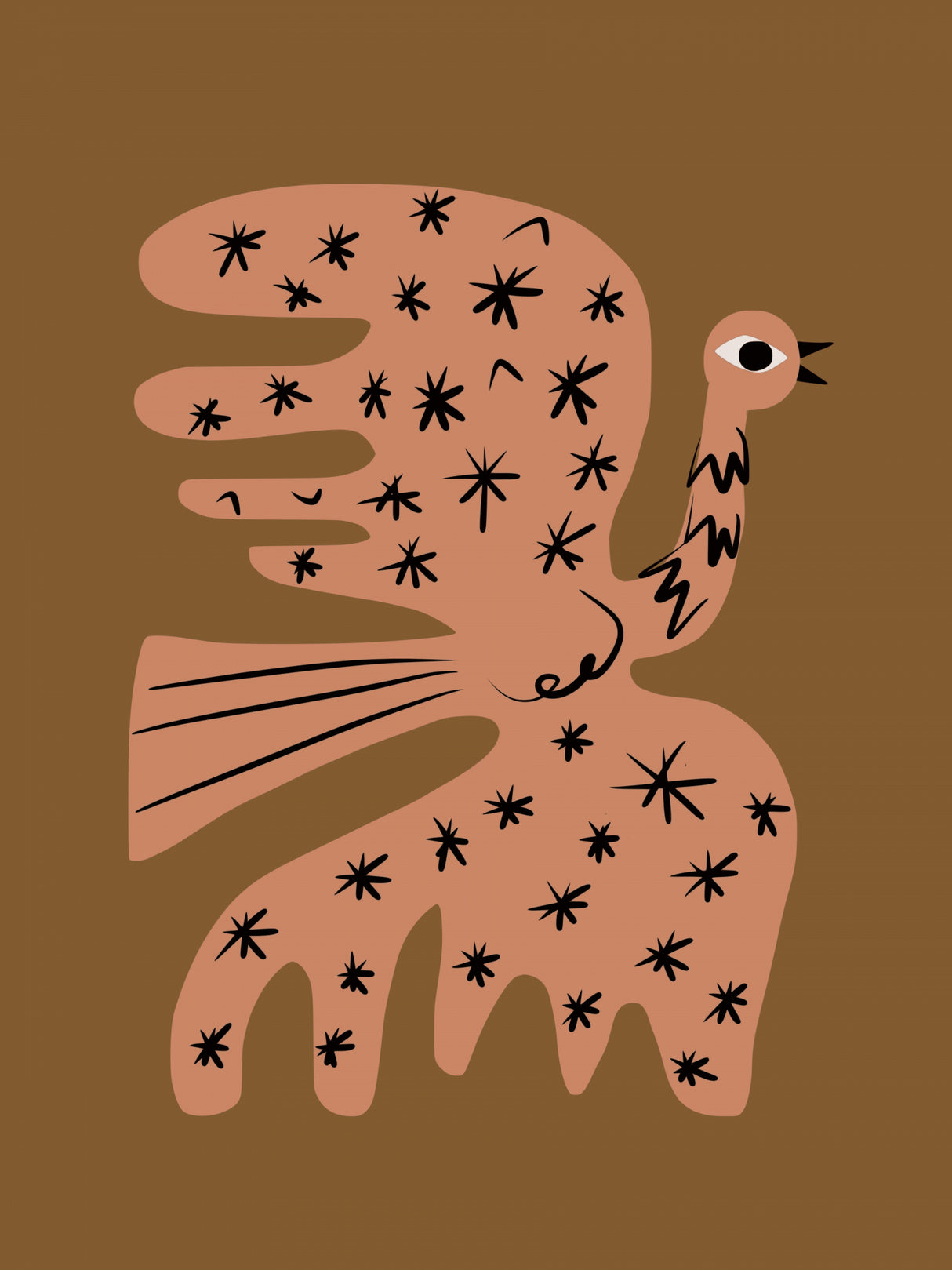 Brown Phoenix Poster och Canvastavla
