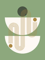 Mid Century In Sage Green Poster och Canvastavla