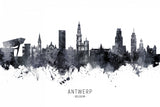 Antwerp Belgium Skyline Poster och Canvastavla